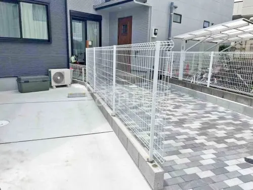 スチールメッシュ フェンス YKKAP イーネット3F型 スチール柱 境界・メッシュ