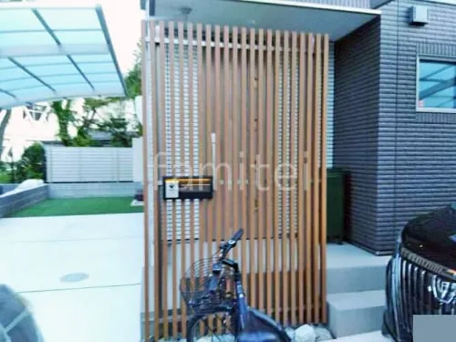 目隠しフェンス塀 三協アルミ 木製調エルファードM1型