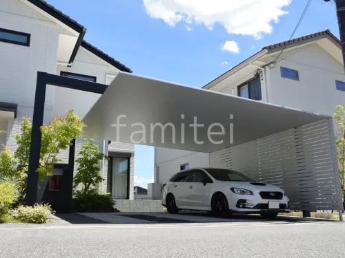 カーポート２台(ワイド) ツイン LIXIL カーポートSC フラット屋根 吊り下げ屋根