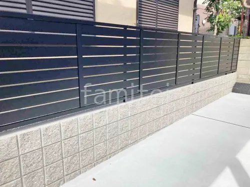 ブロック塀 （化粧ブロック） ユニソン リブスプリットn  アルミ形材 フェンス LIXIL AB YS3型 横スリット3 目隠し