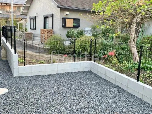 スチールメッシュ フェンス YKKAP イーネット3F型 スチール柱 境界・メッシュ