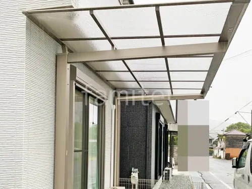 サイクルポート 自転車バイク屋根 三協アルミ ニューマイリッシュ 逆勾配 フラット屋根 前下がり屋根