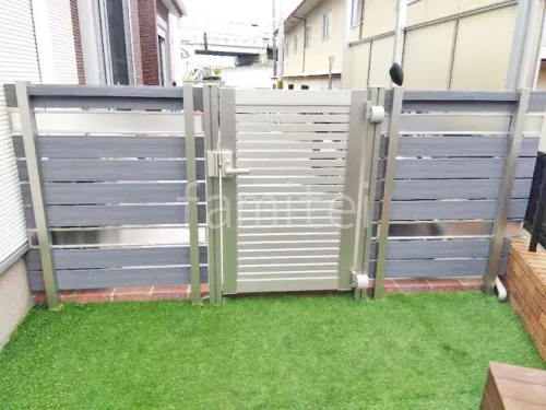 片開き 門扉 YKKAP シンプレオYS1型 横スリット 