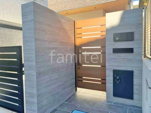 片開き 門扉 YKKAP 木製調エクスティアラYR1型 