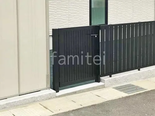 片開き 門扉 LIXIL AB TM1型 たて目隠し 