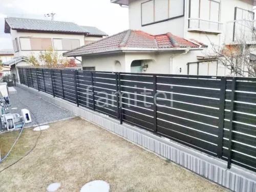 ブロック塀 （化粧ブロック） ユニソン アルタ  アルミ形材 フェンス LIXIL AB YS3型 横スリット3 目隠し