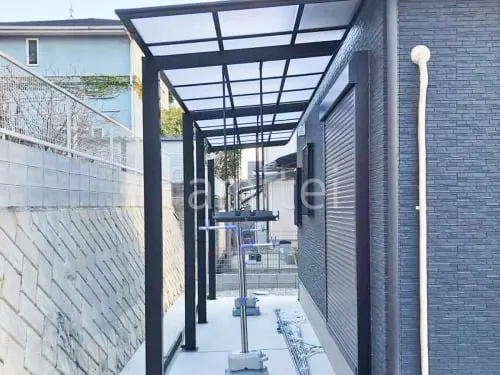 １階テラス屋根 連棟 （雨除け） LIXIL 独立式フーゴFテラス フラット屋根 独立式 スタンダード