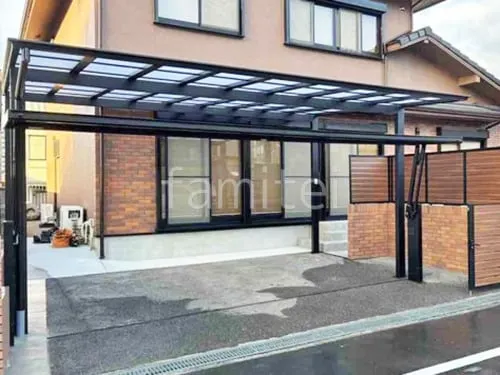 カーポート２台(ワイド) ツイン LIXIL ネスカＦ フラット屋根