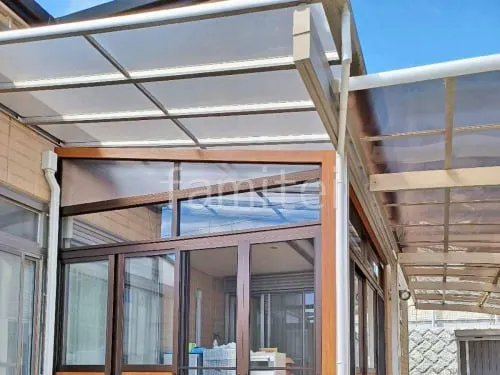 既存テラス柱移設