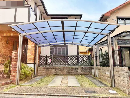 カーポート２台(ワイド) ツイン LIXIL ネスカＲ アール屋根