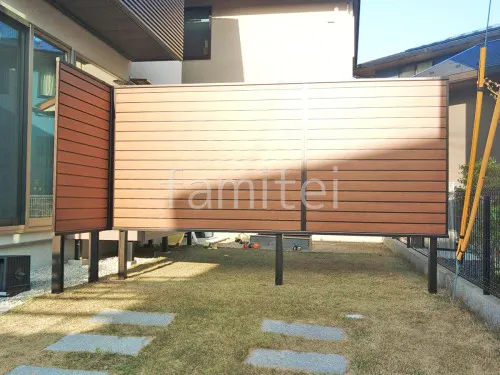 アルミ形材 フェンス YKKAP 木製調ルシアス スクリーンYM1FS型 目隠し 木調・ラティス スクリーン・格子