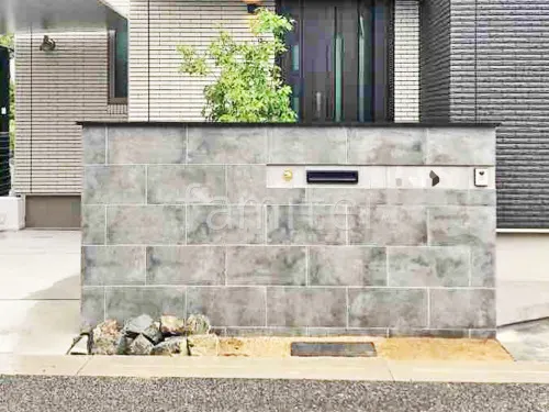 門柱 壁タイル貼り タカショー セラレバンテ 郵便受けポスト LIXIL エクスポスト