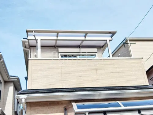 ２階ベランダ屋根  YKKAP ソラリアF フラット屋根 スタンダード 壁付