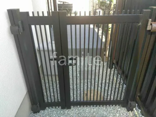 親子両開き 門扉 YKKAP シンプレオTB4型 たて格子 