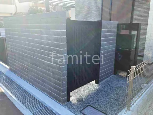 片開き 門扉 YKKAP 木製調 ルシアスTM1型 たて目隠し 