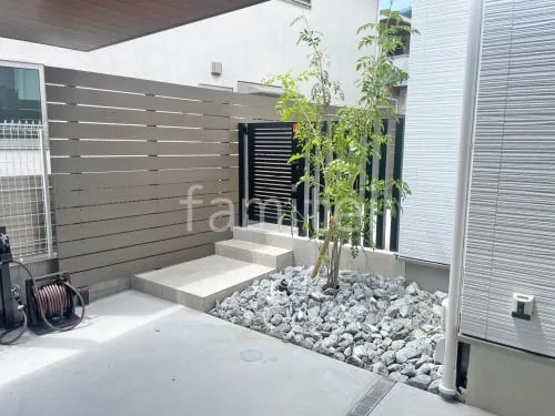 シンボルツリー 落葉樹 アオダモ 植栽 ロックガーデン 栗石