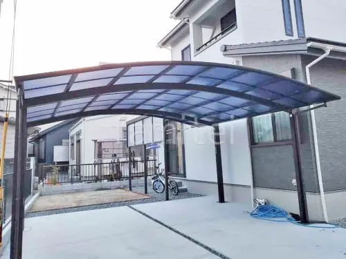 カーポート2台(ワイド) ツイン YKKAP アリュース アール屋根の