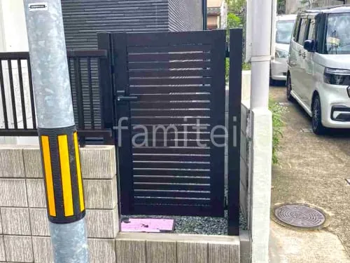 片開き 門扉 YKKAP シンプレオYS1型 横スリット 