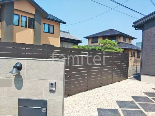 人工木・樹脂 フェンス（木調） F＆F マイティウッド ベーシック極 高尺タイプ 目隠し 木調・ラティス 樹脂