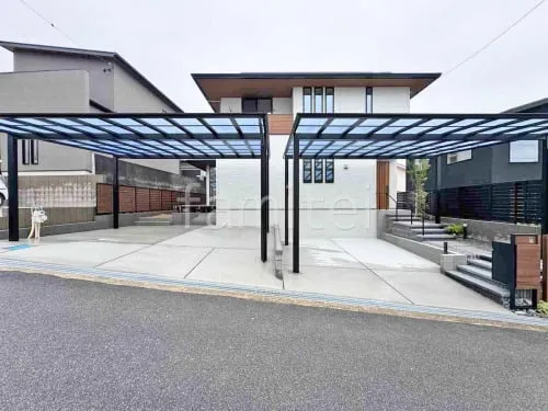 カーポート２台(ワイド) ツイン LIXIL ネスカＦ フラット屋根