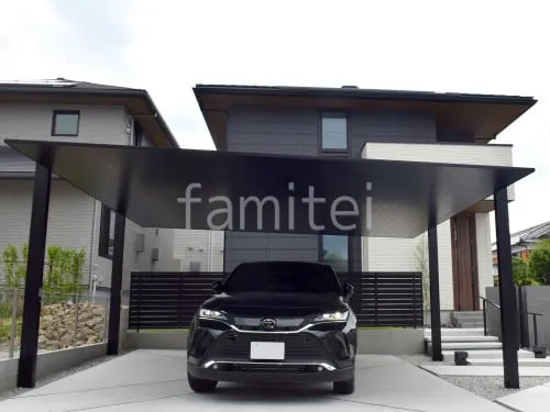 カーポート２台(ワイド) ツイン LIXIL カーポートSC フラット屋根 吊り下げ屋根