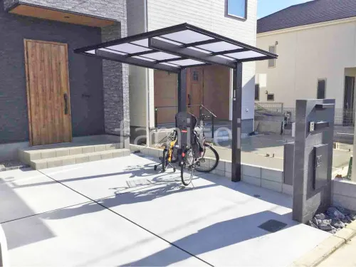 サイクルポート 自転車バイク屋根 YKKAP エフルージュ FIRST フラット屋根