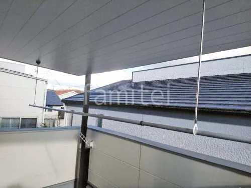 ２階ベランダ屋根  LIXIL テラスSC 壁付けタイプ フラット屋根 壁付