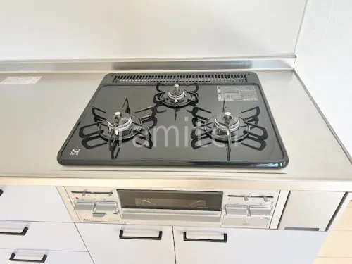 ホーロートップ3口コンロ