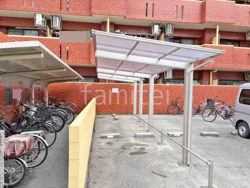 サイクルポート 自転車バイク屋根 YKKAP エフルージュ FIRST フラット屋根