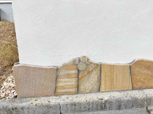 壁石貼り 乱形石 石英岩