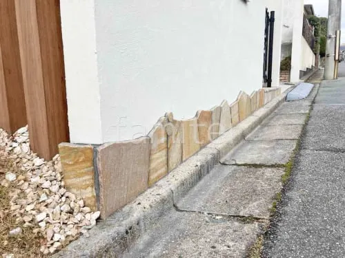 壁石貼り 乱形石 石英岩