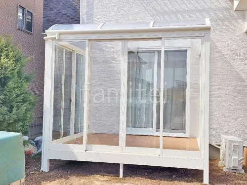 引き戸 樹脂デッキ サンルーム（テラス囲い） YKKAP ソラリアR アール屋根