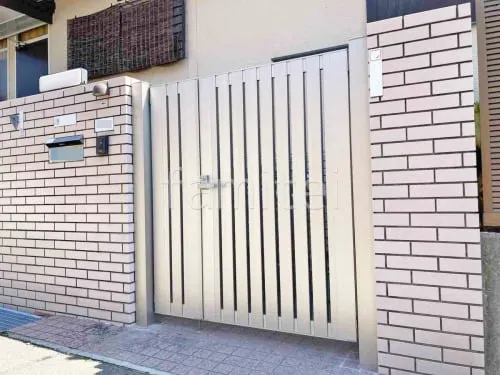 親子両開き 門扉 YKKAP ルシアスTS3型 たてスリット 