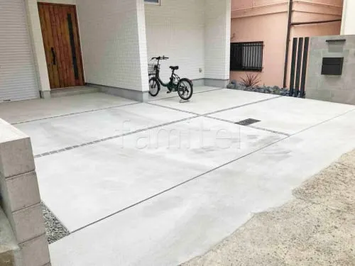 新築シンプル オープン外構