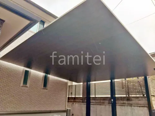 カーポート２台(ワイド) ツイン LIXIL カーポートSC 後方支持 フラット屋根 後ろ柱 吊り下げ屋根