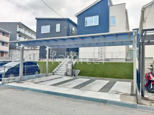 カーポート３台 （横ワイド トリプル） YKKAP エフルージュ FIRST フラット屋根