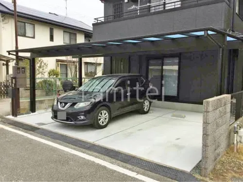 カーポート３台 （横ワイド トリプル） YKKAP エフルージュ FIRST フラット屋根