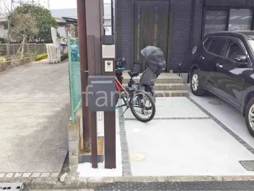 木製調デザインアルミ角柱門柱 LIXIL デザイナーズパーツ70角 郵便受けポスト Panasonic クリアス