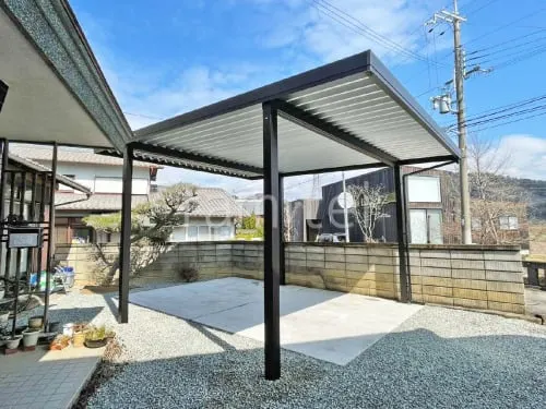 カーポート２台(ワイド) ツイン YKKAP ジーポートPro 積雪30cm対応 フラット屋根 折板屋根