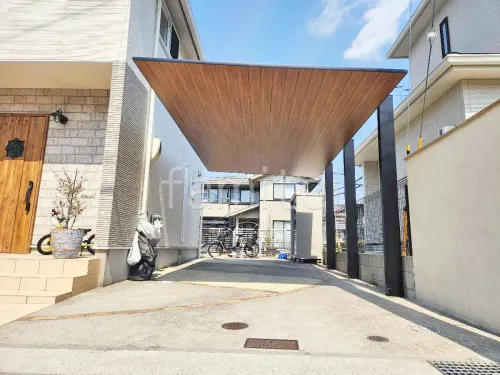 カーポート１台 （単棟） LIXIL 木製調 カーポートSC フラット屋根 吊り下げ屋根