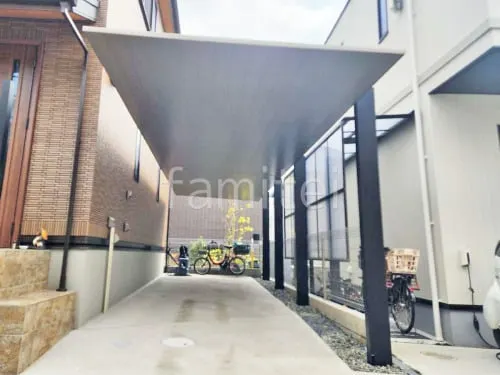 カーポート２台(縦) 連棟 LIXIL カーポートSC フラット屋根 吊り下げ屋根