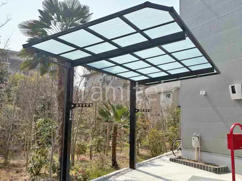 カーポート１台 （単棟） YKKAP エフルージュ FIRST 変形地対応 フラット屋根