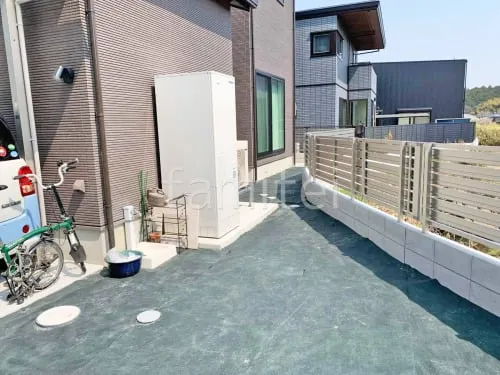 防草シート敷き