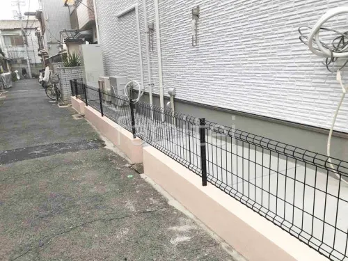 スチールメッシュ フェンス YKKAP イーネット3F型 スチール柱 境界・メッシュ