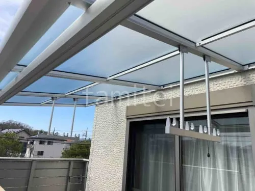 ２階ベランダ屋根  YKKAP ソラリアF フラット屋根 スタンダード 壁付