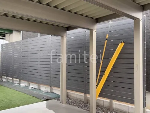 人工木・樹脂 フェンス（木調） F＆F マイティウッド デコll 高尺タイプ 目隠し 木調・ラティス 樹脂