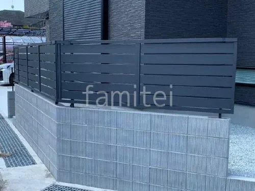 アルミ形材 フェンス LIXIL AB YS3型 横スリット3 ダスクグレー 目隠し