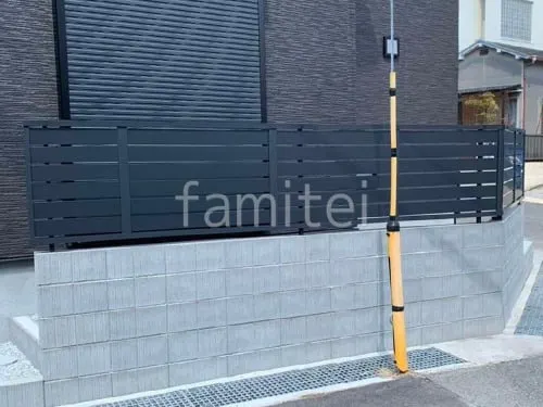 アルミ形材 フェンス LIXIL AB YS3型 横スリット3 ダスクグレー 目隠し