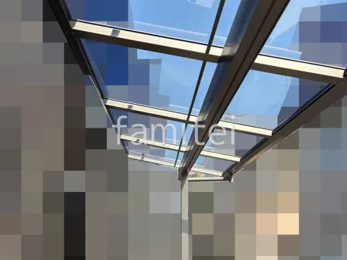 ２階ベランダ屋根  LIXIL スピーネF フラット屋根 スタンダード 壁付