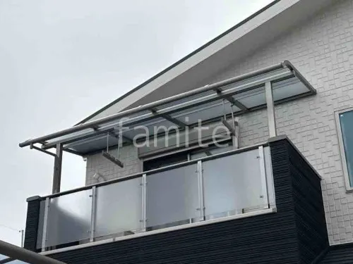 ２階ベランダ屋根  LIXIL スピーネR アール屋根 スタンダード 壁付